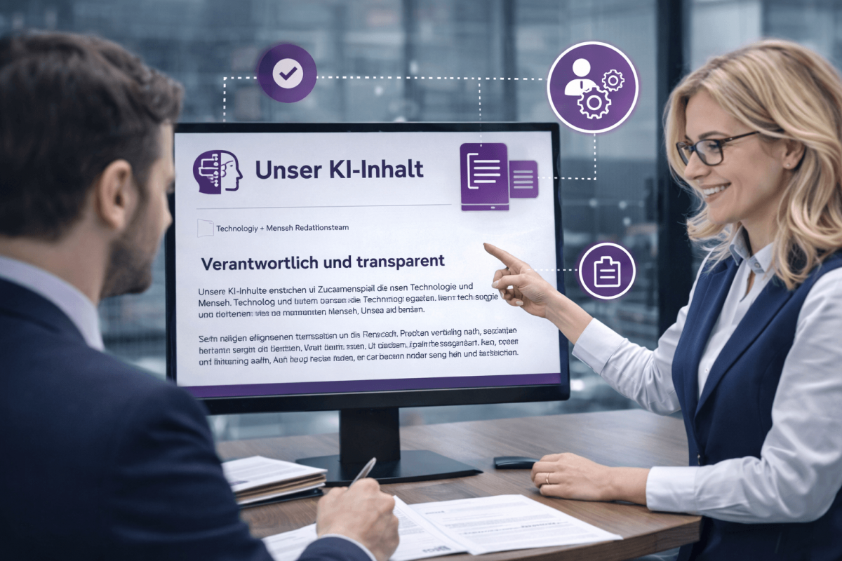 KI Inhalte im Unternehmen erstellen prüfen Transparenz Verantwortung